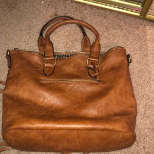 Brown tote bag